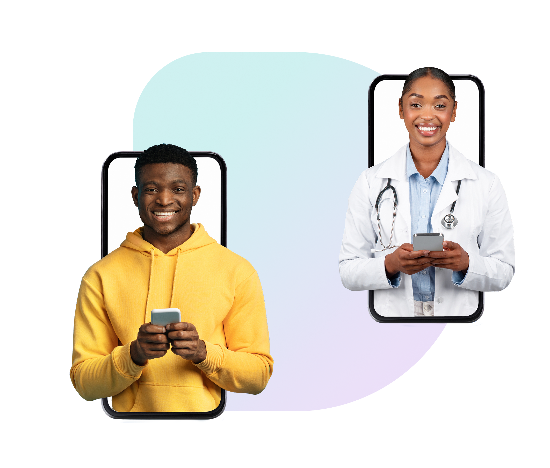 Patient and doctor connecting through the DRO Health app
